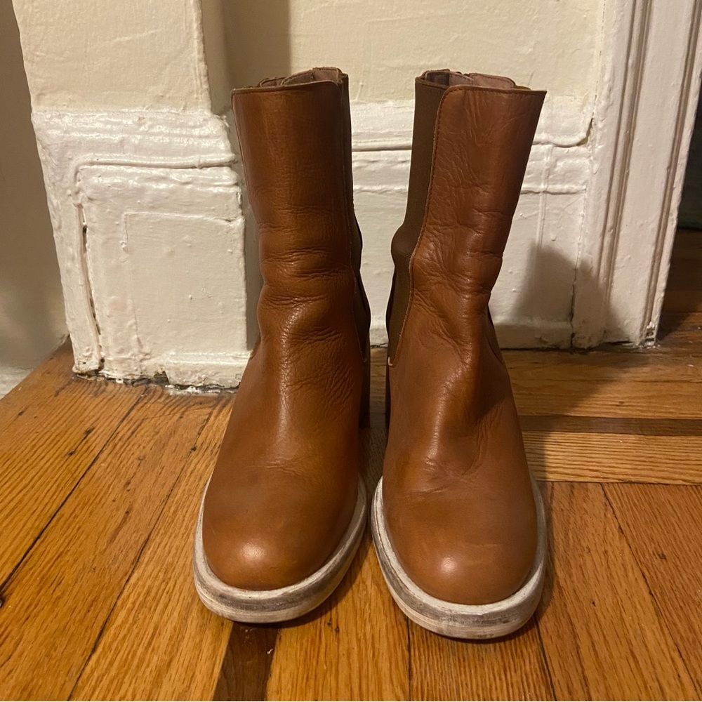 Free People Essential Chelsea Ankle Boots 6 Whiskey Brown - Picture 9 of 9